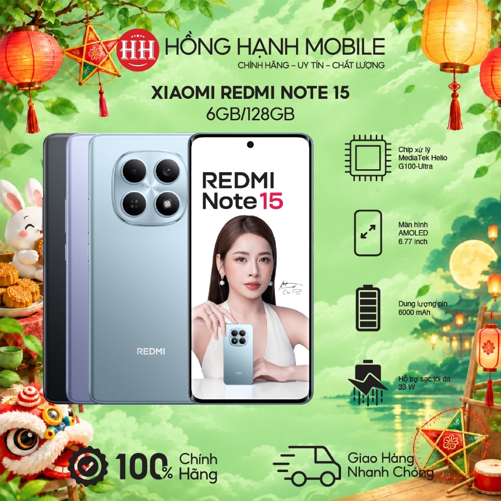 Điện Thoại Xiaomi Redmi Note 15 6GB/128GB - Hàng Chính Hãng
