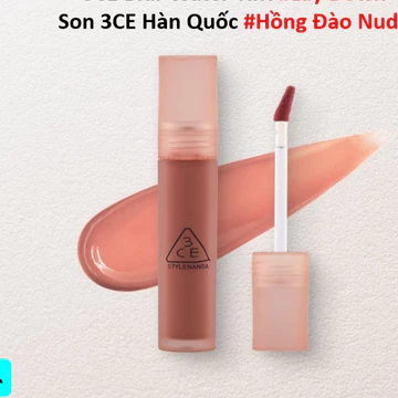 3CE Blur Water Tint #Lay Down – Son Kem Lì 3CE Hàn Quốc Màu #Hồng Đào Nude - 4.6g