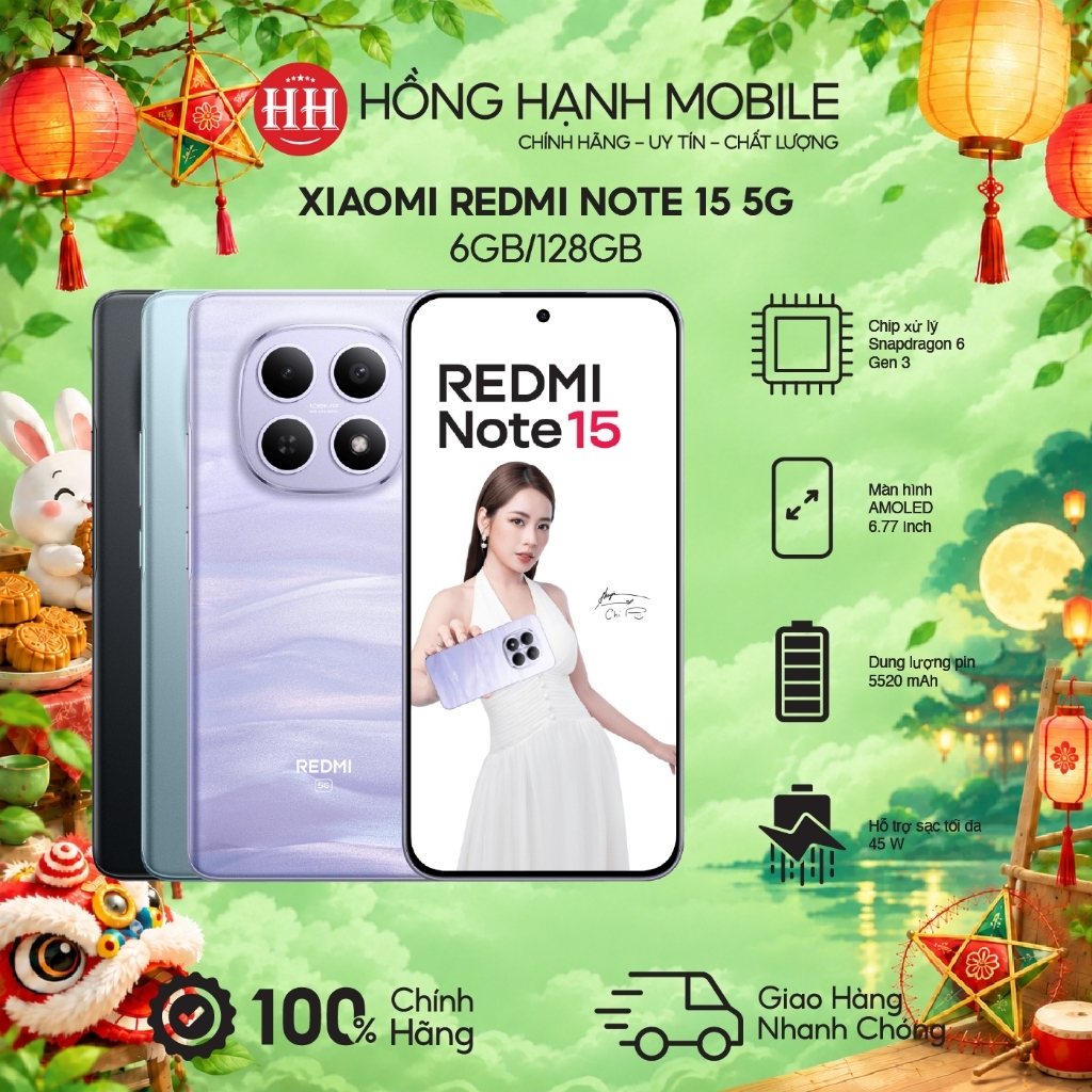Điện Thoại Xiaomi Redmi Note 15 5G 6GB/128GB - Hàng Chính Hãng | BigBuy360 - bigbuy360.vn