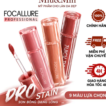 Son Bóng Focallure VDK Stain Son Tint Bóng Căng Mọng Lên Màu Tự Nhiên 9 Màu