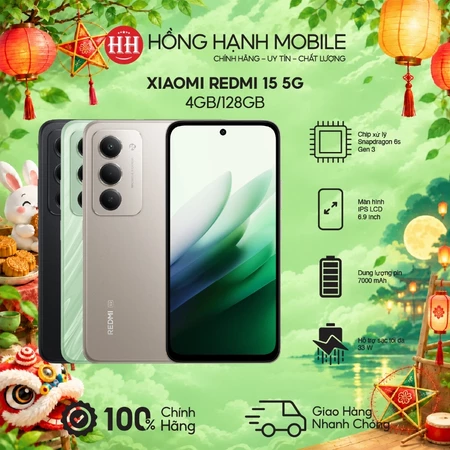 Điện Thoại Xiaomi Redmi 15 5G 4GB/128GB - Hàng Chính Hãng