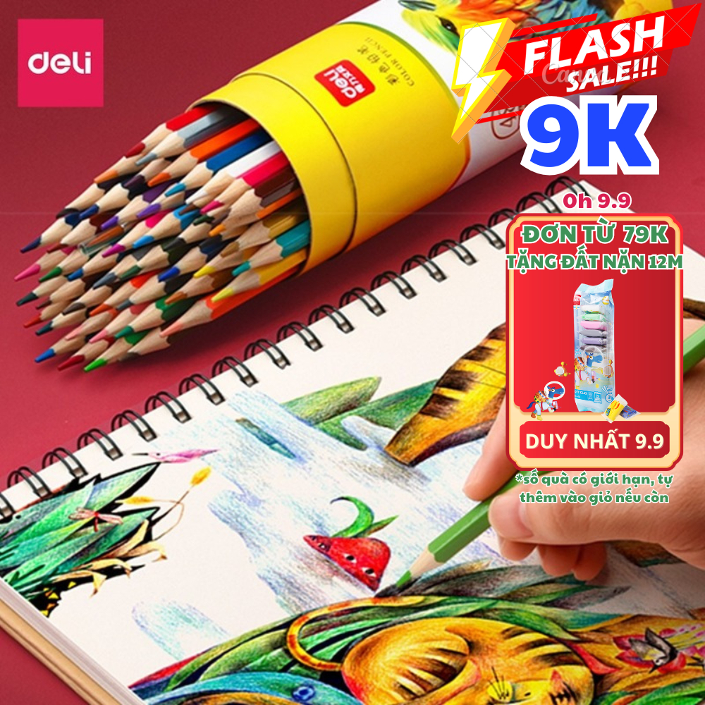 [🔥TẶNG 12 ĐẤT NẶN] Bút Chì Màu Gốc Dầu Dạng Cốc/Lon 48 Màu Sắc Tươi Sáng, Chì Không Dễ Gãy Cho Học Sinh Cho Bé