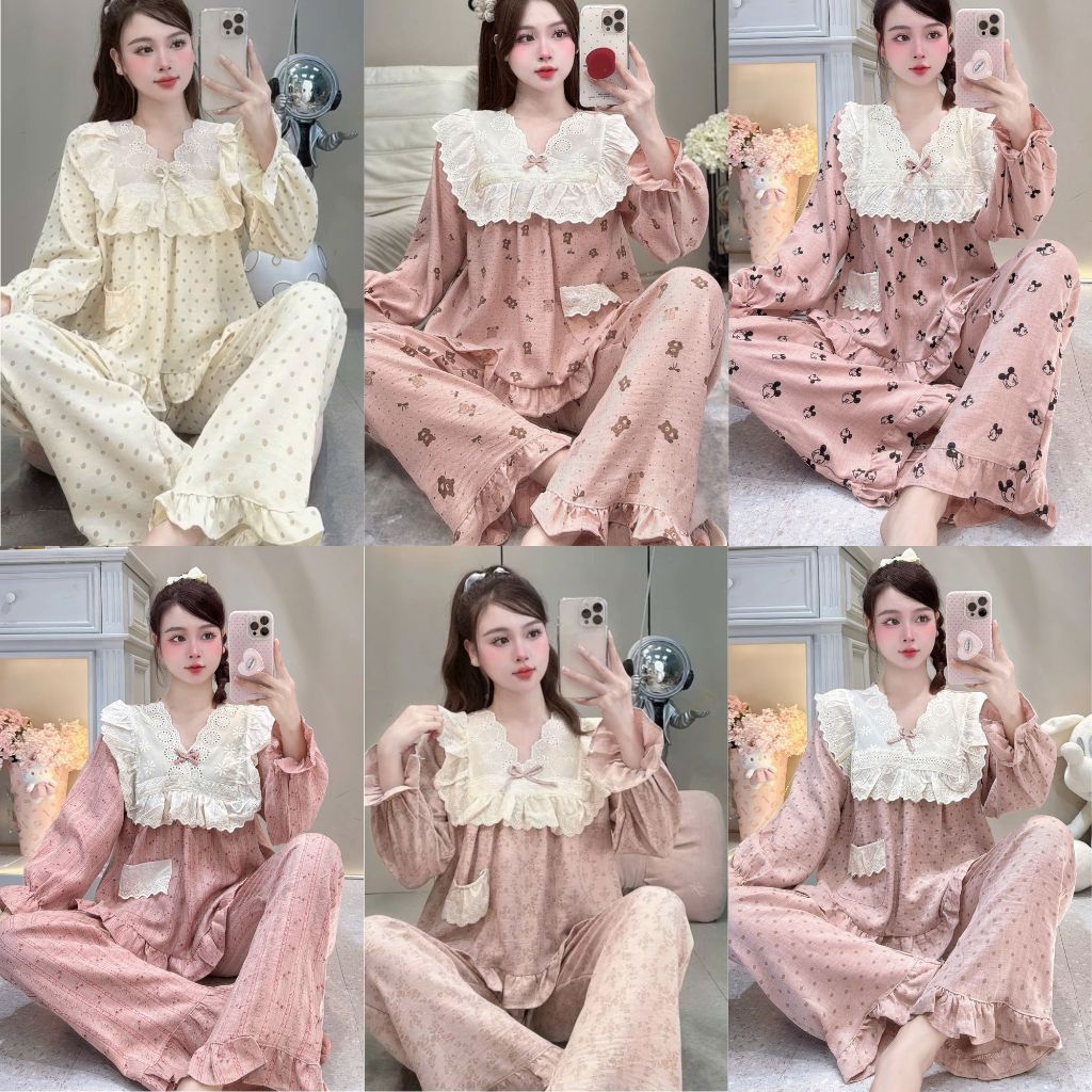 [MẪU THU ĐÔNG] Đồ Ngủ Nữ JUSOKA Pijama Chất Liệu Đũi Mây Mềm Mịn Kiểu Dáng Thoải Mái Cho Nữ DU21
