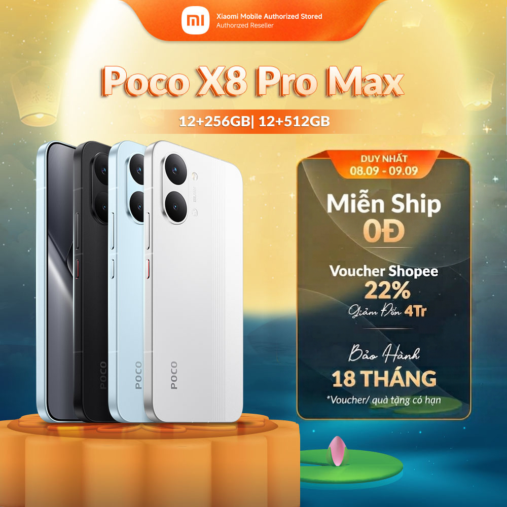 Điện thoại POCO X8 Pro Max (12+256GB| 12+512GB) - AMOLED 6.83" | MTK D9500s | 50+8MP/20MP | 8500mAh | BigBuy360 - bigbuy360.vn