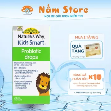 Men Vi Sinh Nature's Way Kids Smart DROPS PROBIOTIC Bổ Sung Lợi Khuẩn Đường Ruột Cho Bé