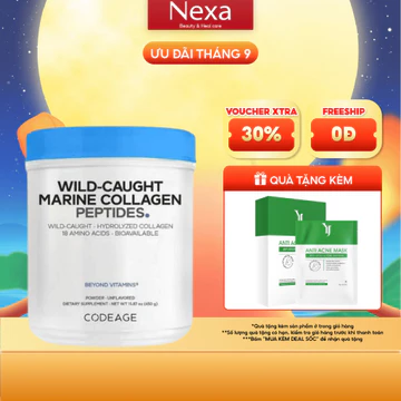 Bột Collagen Codeage Thủy Phân,Trẻ Hóa,Căng Bóng Codeage Marine Collagen Peptides 450g