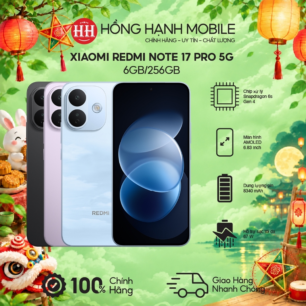 Điện Thoại Xiaomi Redmi Note 17 Pro 5G 6GB/256GB - Hàng Chính Hãng