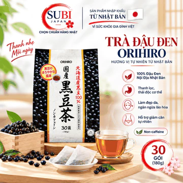Trà Đậu Đen Orihiro Nội Địa Nhật Bản 30 Gói 180g | 100% Đậu Đen Hokkaido Không Caffeine Trà Túi Lọc Chính Hãng