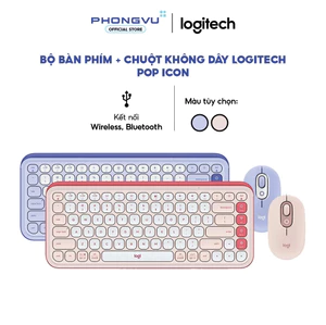 Bộ bàn phím + chuột không dây Logitech Pop Icon - Bảo hành 12 tháng