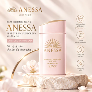 [DAILY] Sữa Chống Nắng Anessa Cho Da Nhạy Cảm 60ml (Mới) Hasaki Chính Hãng - LADY