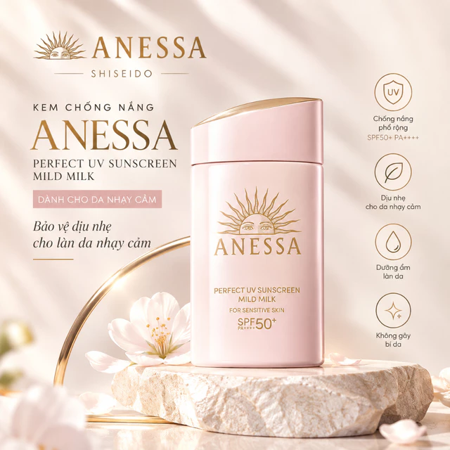 [DAILY] Sữa Chống Nắng Anessa Cho Da Nhạy Cảm 60ml (Mới) Hasaki Chính Hãng - LADY