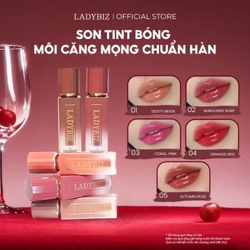 Son tint bóng bền màu, lên màu trong trẻo LADYBIZ CITY GIRL MOOD GLOSSY LIP TINT 1.8g