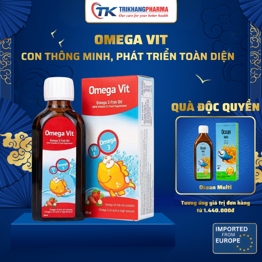 Combo 4 Omega Vit Tặng 1 Omega Vit Plus Bổ Sung DHA, EPA Hàm Lượng Cao, Bổ Não, Sáng Mắt Thông Minh