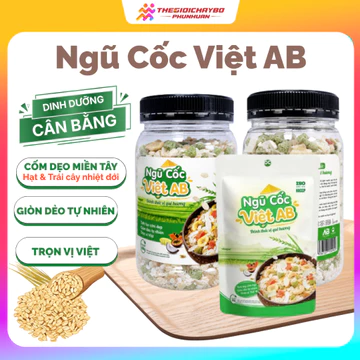 Ngũ Cốc Dinh Dưỡng AB Nutrition Ngũ Cốc Việt Ăn Liền Cốm Dẹp Trái Cây Sấy Hạt Dinh Dưỡng