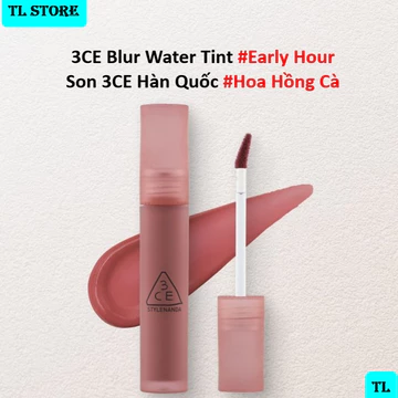 Son kem lì 3CE Hàn Quốc Hồng cà (Hồng Tím Lạnh) Hàn Quốc 3CE Blur Water Tint #Early Hour 4.6g/ 1,5g