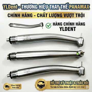 Tay khoan nhanh có đèn hàng chính hãng, Tay khoan nha khoa YLdent bảo hành 2 tháng