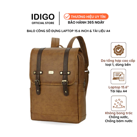 Balo Da Du Lịch Nam Nữ IDIGO UBP2-6016 Balo Laptop 15.6 Inch Balo Công Sở Nắp Gập Thời Trang Cao Cấp