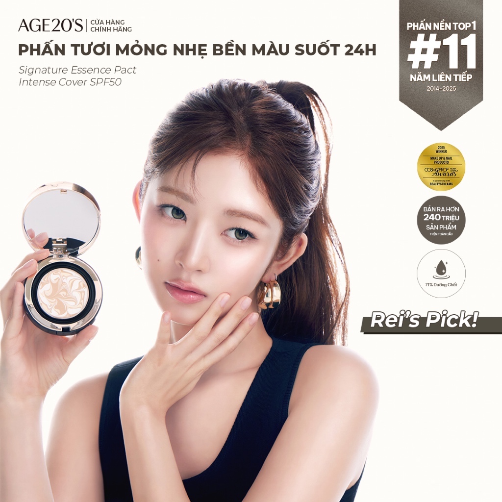 [CHÍNH HÃNG] Phấn Nước AGE20'S Signature Essence Pact  - SPF50+ Độ Che Phủ Cao Mỏng Nhẹ 14g