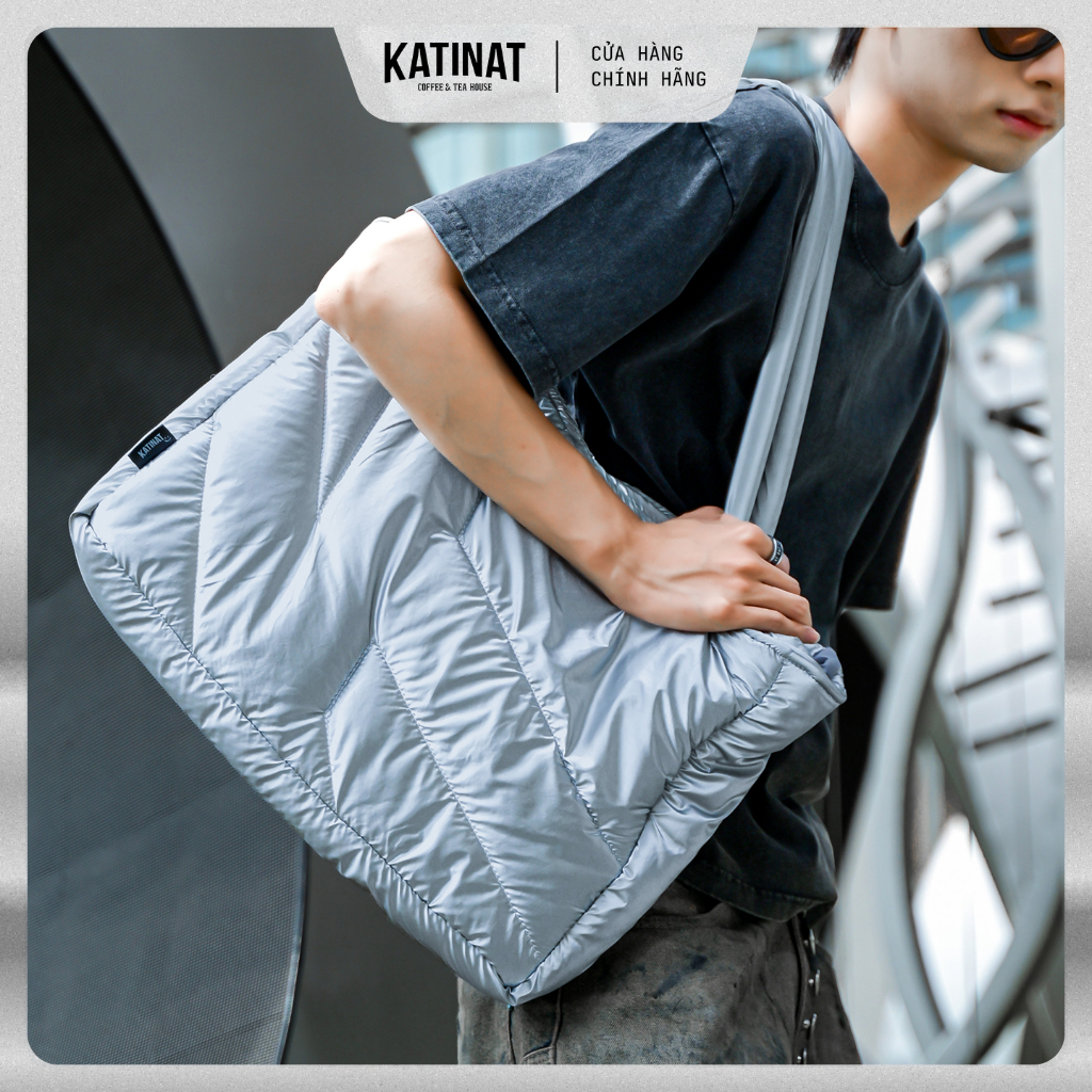 KATINAT Túi Tote Phao Trần Bông Bóng Bạc , Hoạ Tiết May Nổi - BST Emoji | BigBuy360 - bigbuy360.vn