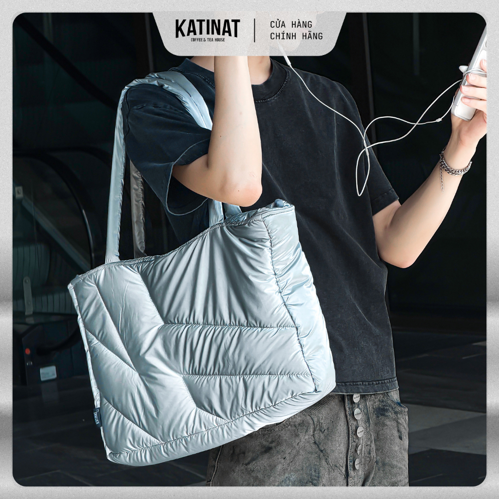 KATINAT Túi Tote Phao Trần Bông Bóng Bạc , Hoạ Tiết May Nổi - BST Emoji | BigBuy360 - bigbuy360.vn