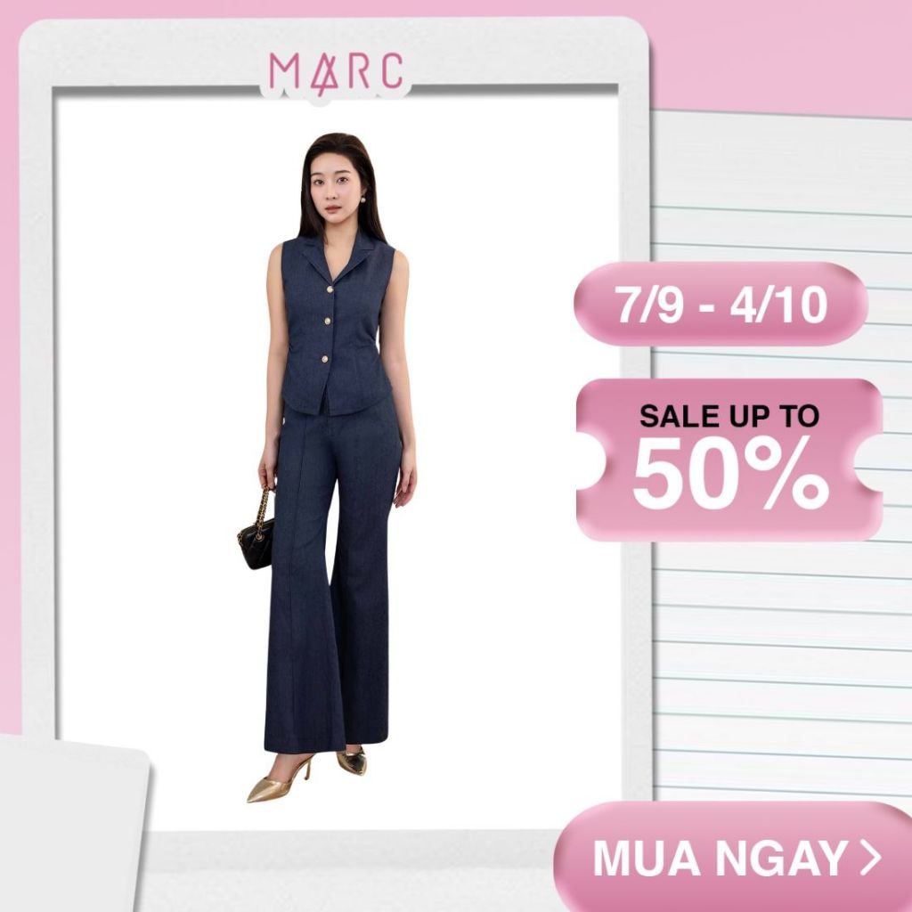 MARC FASHION Quần Denim Dài Ống Loe - CBQD012602
