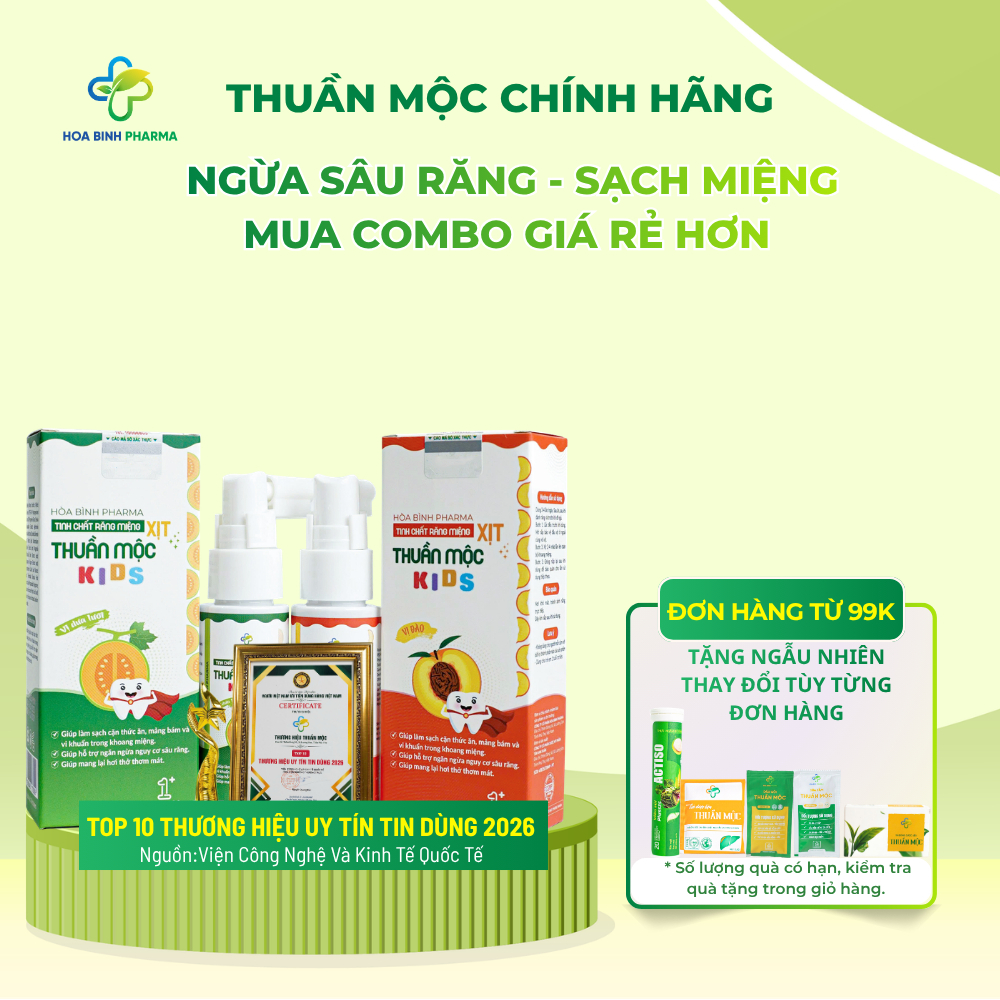 Tinh chất răng miệng xịt Thuần Mộc Kids cho bé từ 1 tuổi