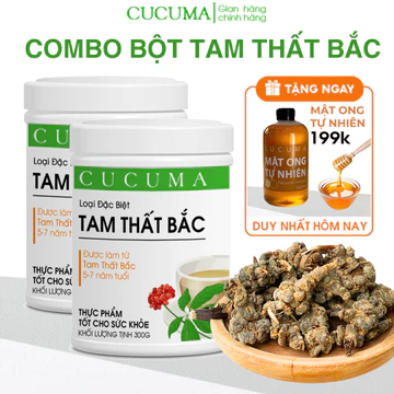 [ Combo 2 hộp ] Bột Tam Thất Bắc Cucuma 300G Bồi Bổ Khí Huyết Tăng Miễn Dịch Hỗ Trợ Người Đang Điều Trị Ung Thư