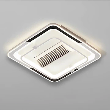 Quạt trần không cánh,Quạt ốp điều hoà quay 180 độ có đèn Led trang trí,đèn 3 chế độ sáng kèm remote, phù hợp trần thấp