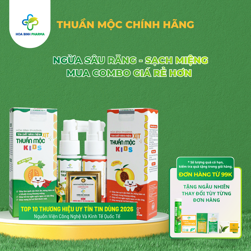 Tinh chất răng miệng xịt Thuần Mộc Kids cho bé từ 1 tuổi 30ml