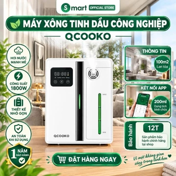 (Tặng tinh dầu)Máy xông tinh dầu QCOOKO máy khuyếch tán tinh dầu công suất lớn diện tích 300m3 khách sạn ,spa