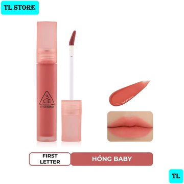 Son Kem Lì 3CE Hàn Quốc Màu #Hồng Baby - 3CE Blur Water Tint #First Letter – 4.6g