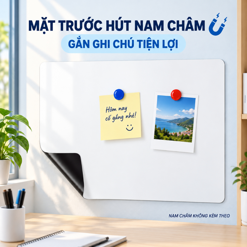 Bảng Trắng Từ Tính Tự Dính Tường JOYRIDER, Hút Nam Châm, Viết Xóa Dễ Dàng, Cuộn Gọn, Nhiều Kích Thước 60*90cm 45*90cm | BigBuy360 - bigbuy360.vn