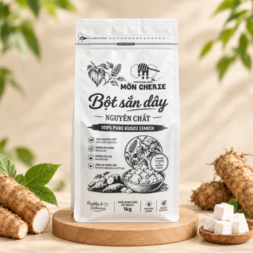 [1kg] Bột Sắn Dây Nguyên Chất 100% - Bột Sắn Dây Mon Cherie Honey Hàng Chất Lượng Cao Chuẩn Bột Sạch
