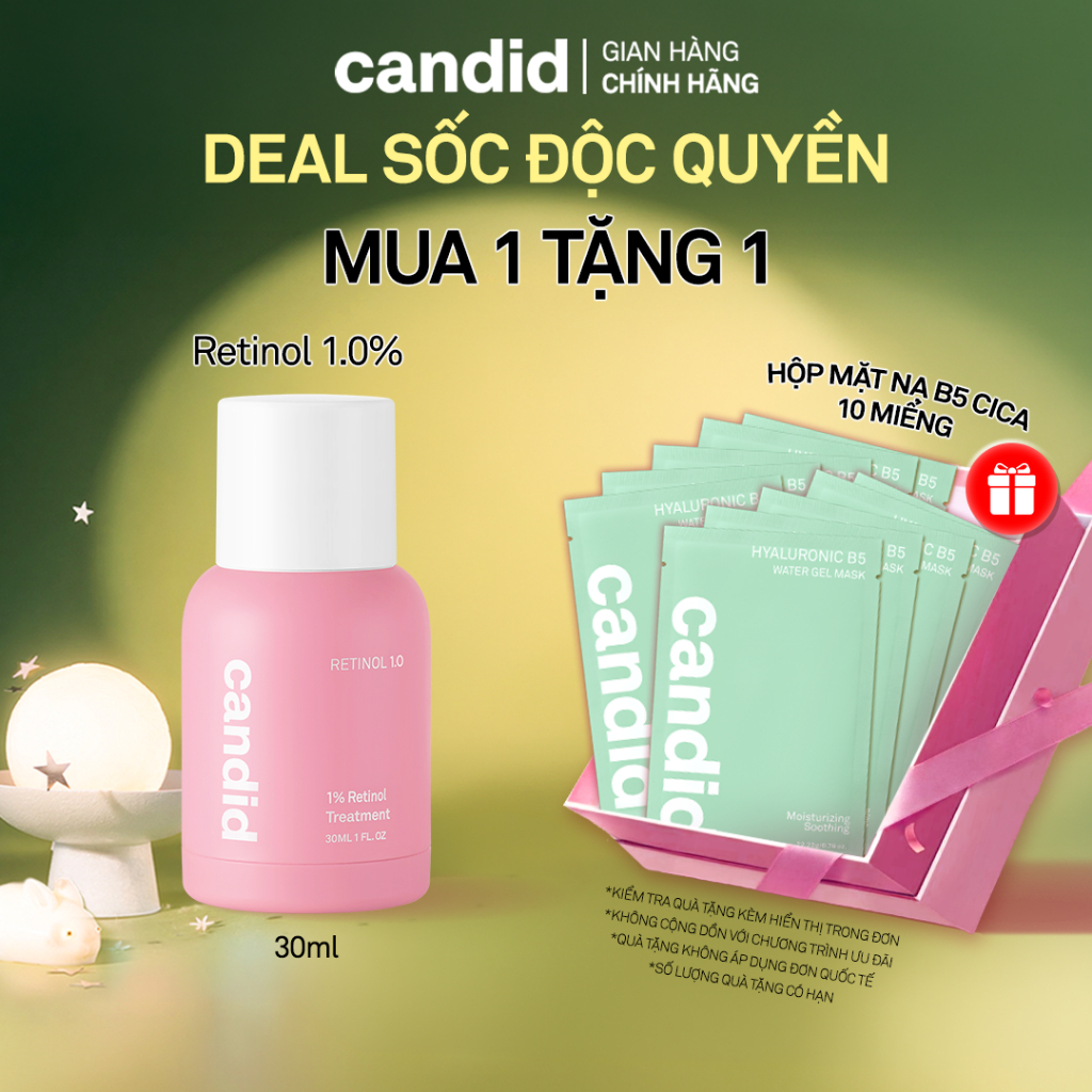 Tinh chất Retinol 1.0% Hỗ Trợ Cải Thiện Nền Da CANDID 1.0% Retinol Treatment 30ml