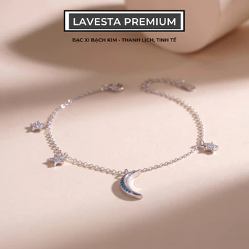 Lắc tay nữ bạc xi bạch kim cao cấp LAVESTA LAV269 Moonlight nơi ánh trăng chạm vào những vì sao