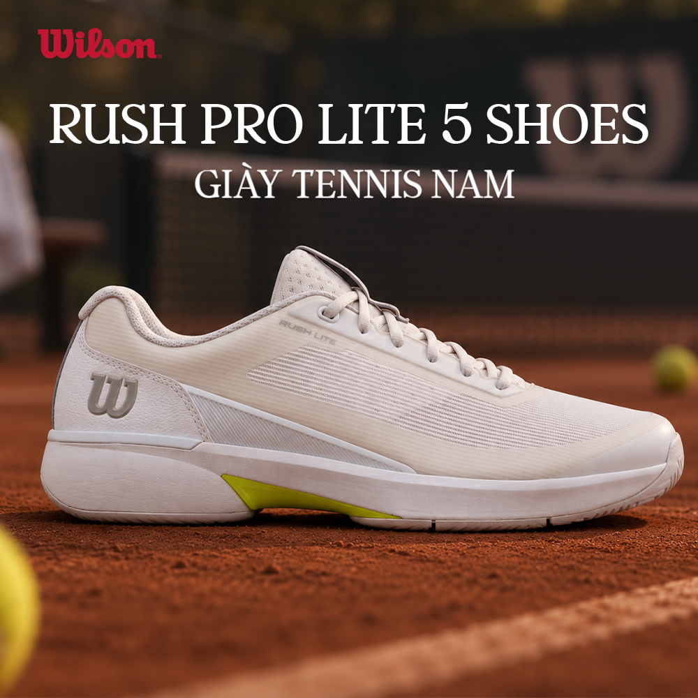 Wilson Men Rush Pro 5 Lite Tennis Shoes Giày Thể Thao Tennis Nam WRS337150U