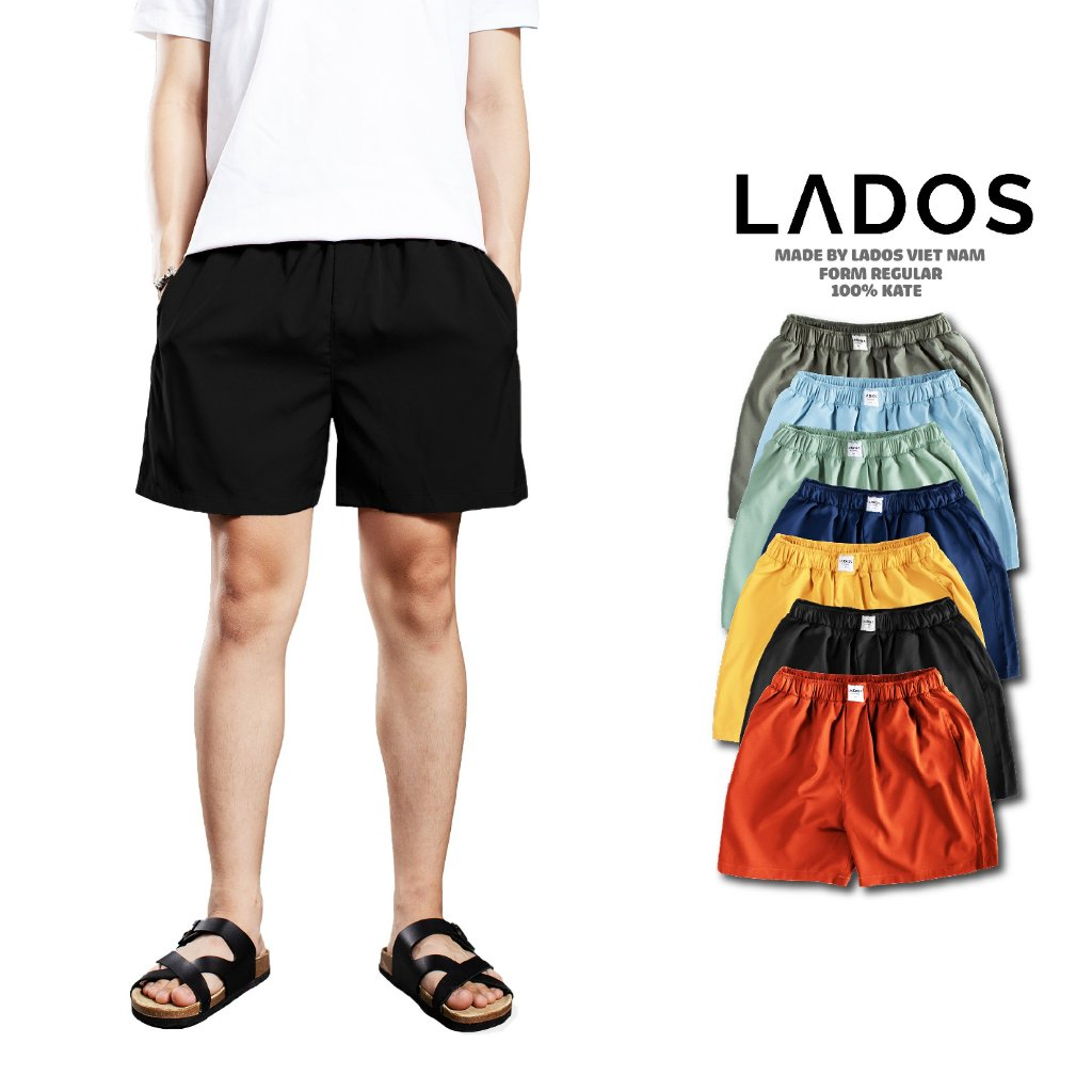 Quần đùi kate nam form thoải mái LADOS - 24071 màu sắc tươi trẻ