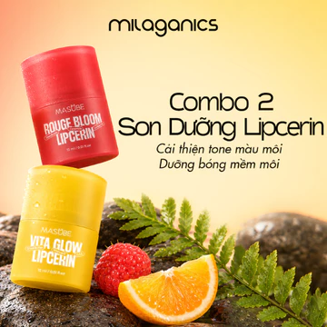 Combo 2 Son Dưỡng Lipcerin MASUBE Mặt Nạ Ủ Môi - Giúp Mờ Thâm, Phục Hồi Môi Khô Nứt Nẻ B5