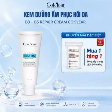 Kem Dưỡng Ẩm Phục Hồi Da B3+B5 Collagen Co&K’lear 50ml, Phục hồi làm dịu da, cấp nước, giúp da căng bóng