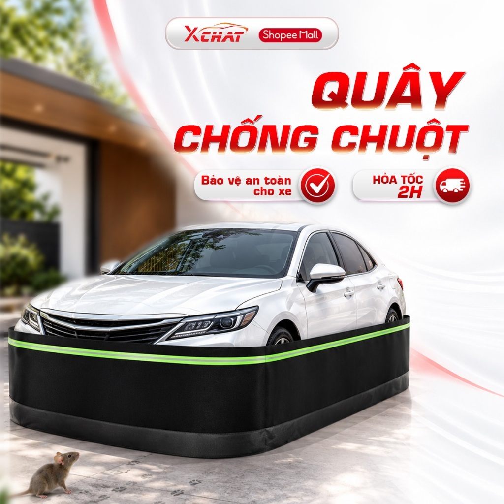 Quây chống chuột ô tô cao cấp loại 1 XCHAT phù hợp cho xe Từ 4,5,7 chỗ, chân INOX 304 chất liệu cứng cáp, bảo hành 12T
