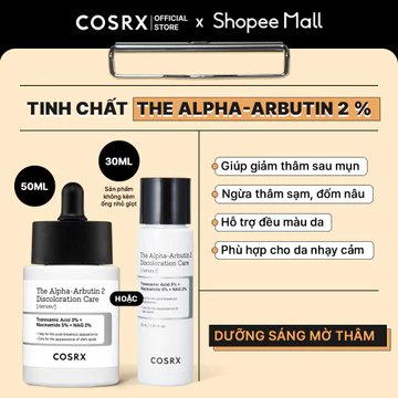 COSRX Tinh chất The Alpha-Arbutin 2 Discoloration Care Serum