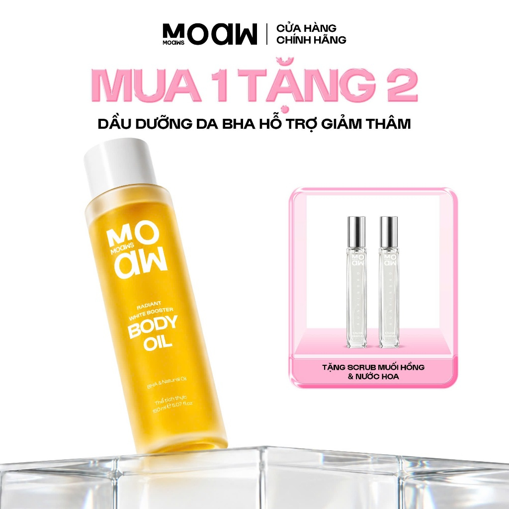 [MUA 1 TẶNG 2] Dầu Dưỡng Trắng Da Body MOAW MOAWS – Căng Bóng, Dưỡng Ẩm Sâu, Ngăn Ngừa Lão Hóa