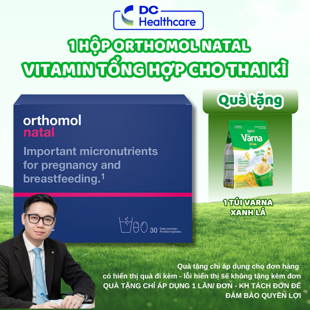 BỔ BẦU "TÀI PHIỆT" Orthomol Natal - Bổ Sung Sắt, Acid Folic, Canxi, Lợi Khuẩn, DHA, EPA, Vitamin Bầu, Sau Sinh
