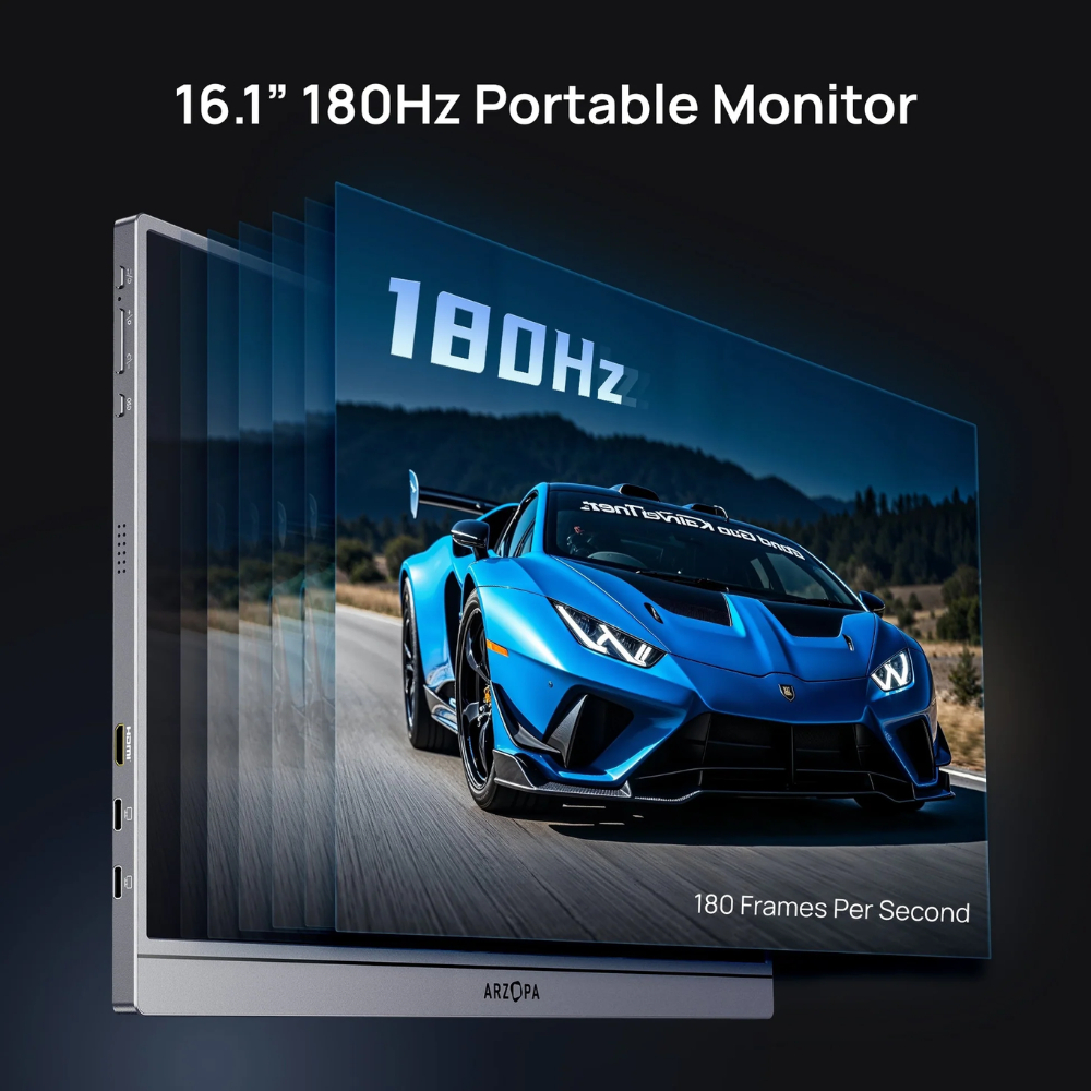 Màn hình di động ARZOPA Z3FC 16.1" IPS 180Hz 2.5K 107% sRGB HDR | Cho PC, Laptop, Mobile | BigBuy360 - bigbuy360.vn