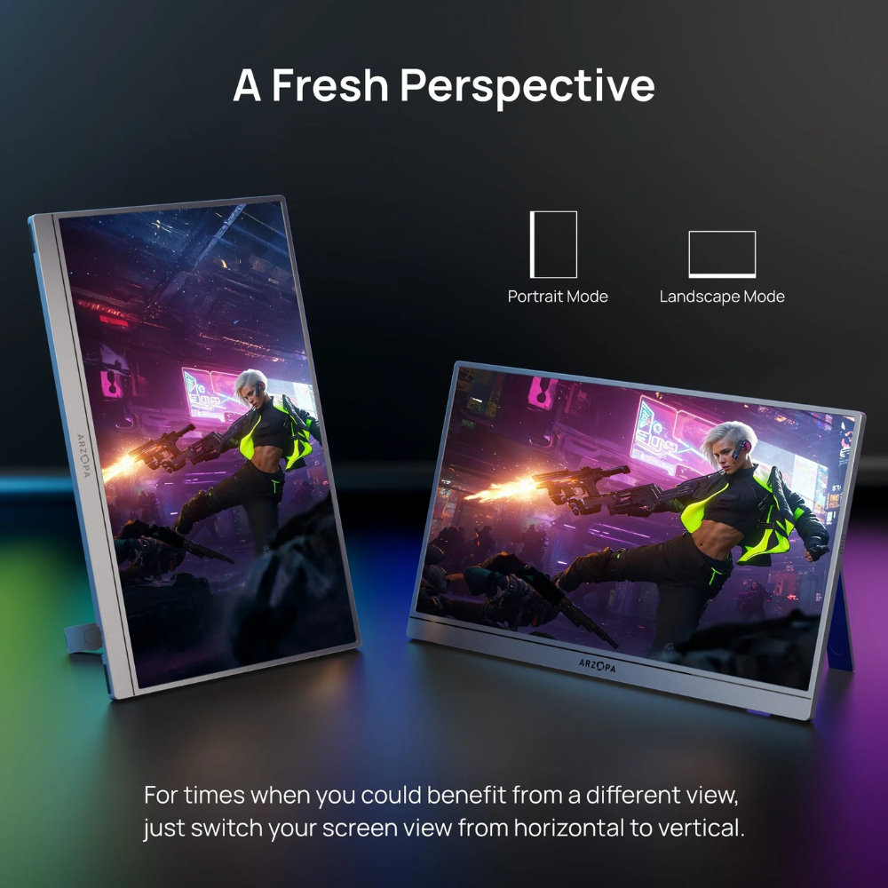 Màn hình di động ARZOPA Z3FC 16.1" IPS 180Hz 2.5K 107% sRGB HDR | Cho PC, Laptop, Mobile | BigBuy360 - bigbuy360.vn