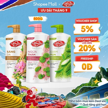 Sữa tắm Lifebuoy Thiên nhiên Detox Và Chăm Sóc Chuyên Sâu 800g