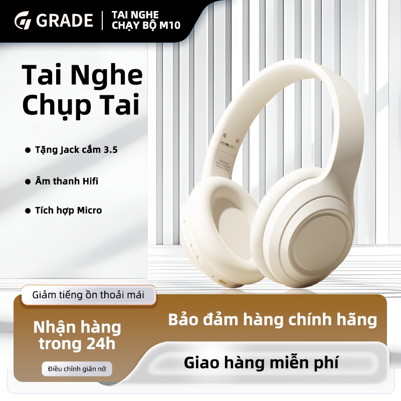 Tai nghe Bluetooth M10 khử ồn không dây âm thanh nổi để thể thao, chơi game nghe nhạc đàm thoại | BigBuy360 - bigbuy360.vn