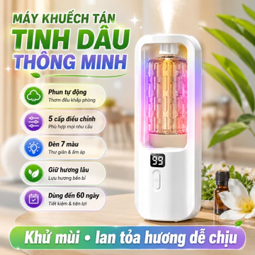 【Sản phẩm nổi bật】Máy khuếch tán tinh dầu 5 chế độ, máy xông tinh dầu, máy phun tinh dầu tạo hương thơm trong nhà