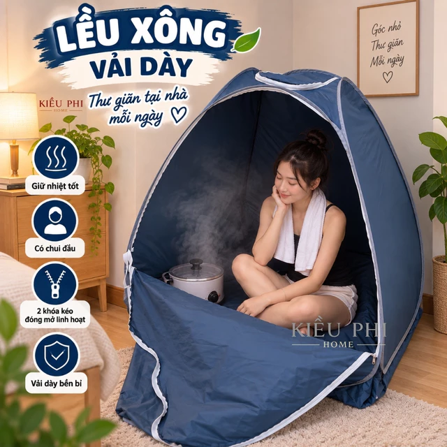 Lều xông hơi tự bung sau sinh tại nhà bảo hành 24 tháng - Lều xông hơi chui đầu gấp gọn màu ngẫu nhiên
