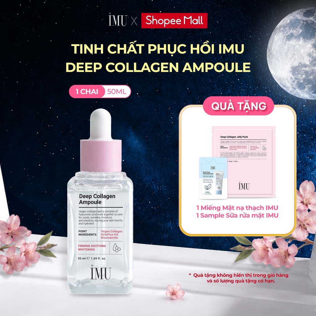 Tinh Chất Serum Phục Hồi IMU Deep Collagen Ampoule Cấp Ẩm Sâu Đa Tầng & Phục Hồi Da Tổn Thương 50ml